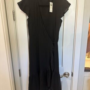 Elegant Black Wrap Dress